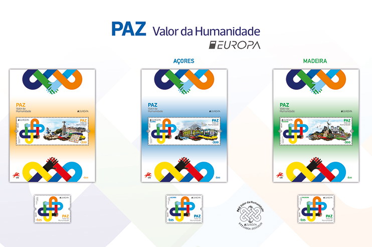 Selos da emissão Europa – Paz (maior valor da humanidade)