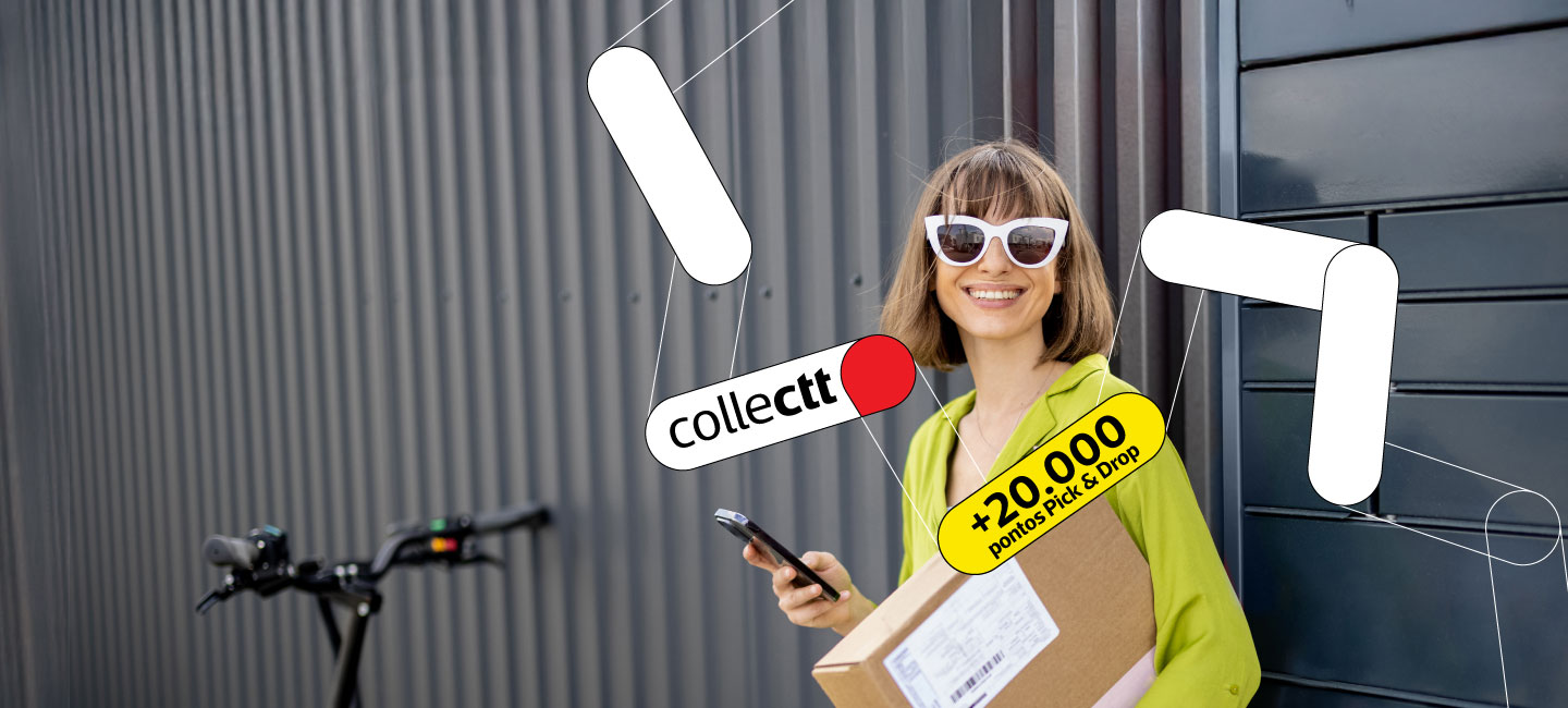 Foto com informação dos mais de 20.000 pontos collect dos CTT