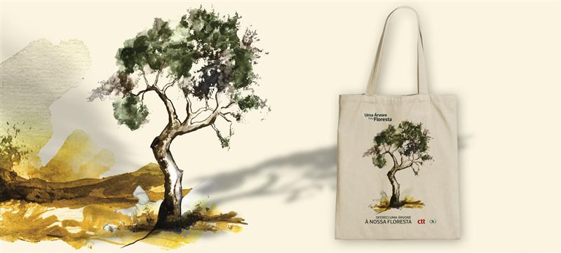 Uma gem de uma oliveira e de um saco de pano imprenso com um oliveira