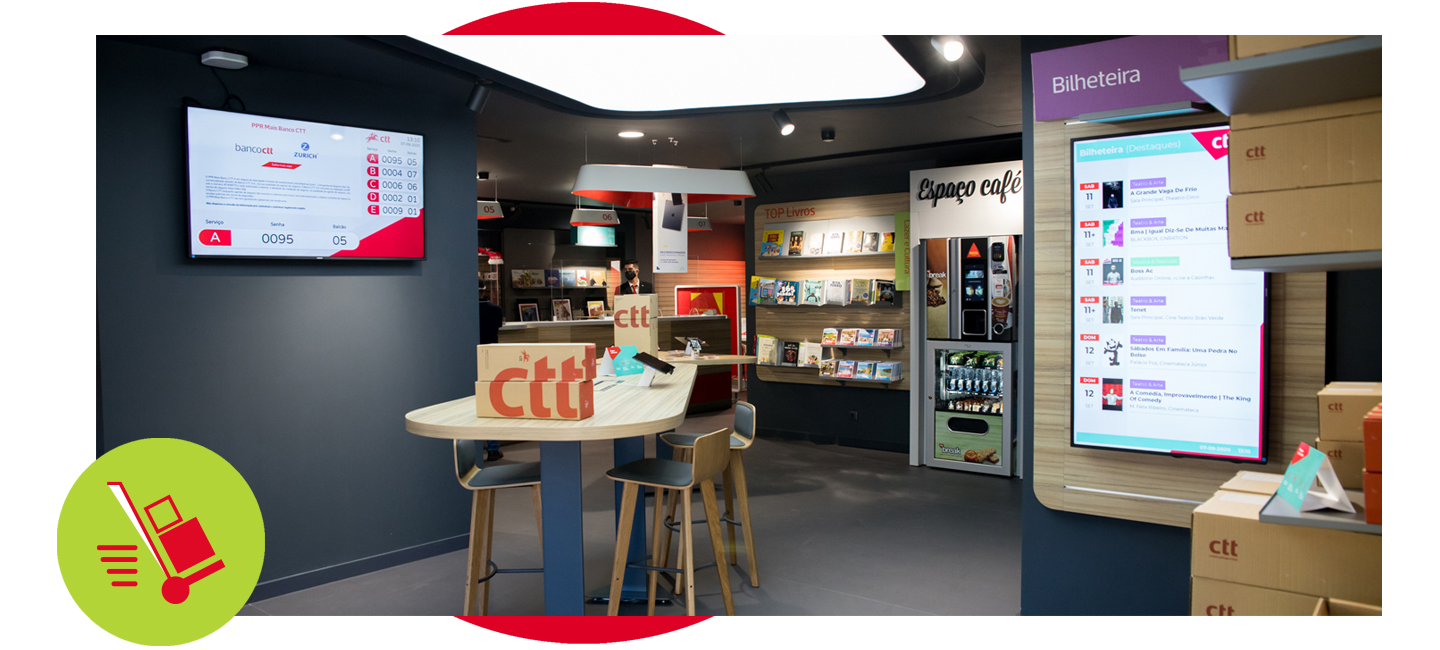 Interior de loja CTT