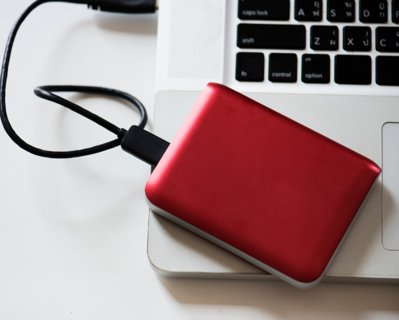 Disco externo ligado a um computador