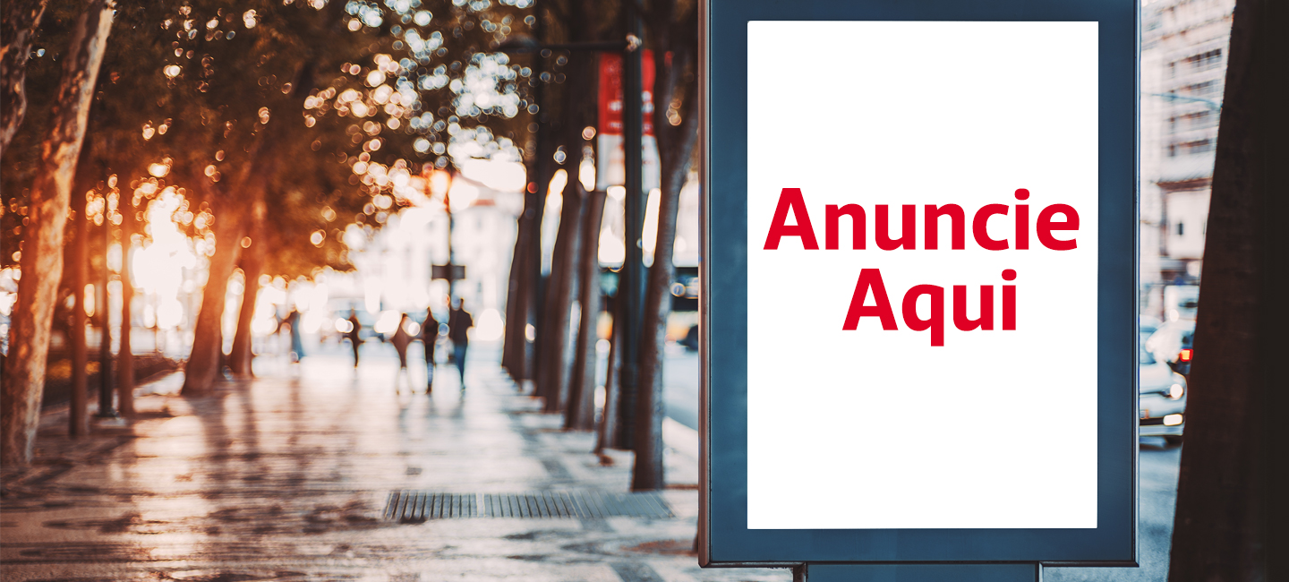 Mupi que tem escrito 