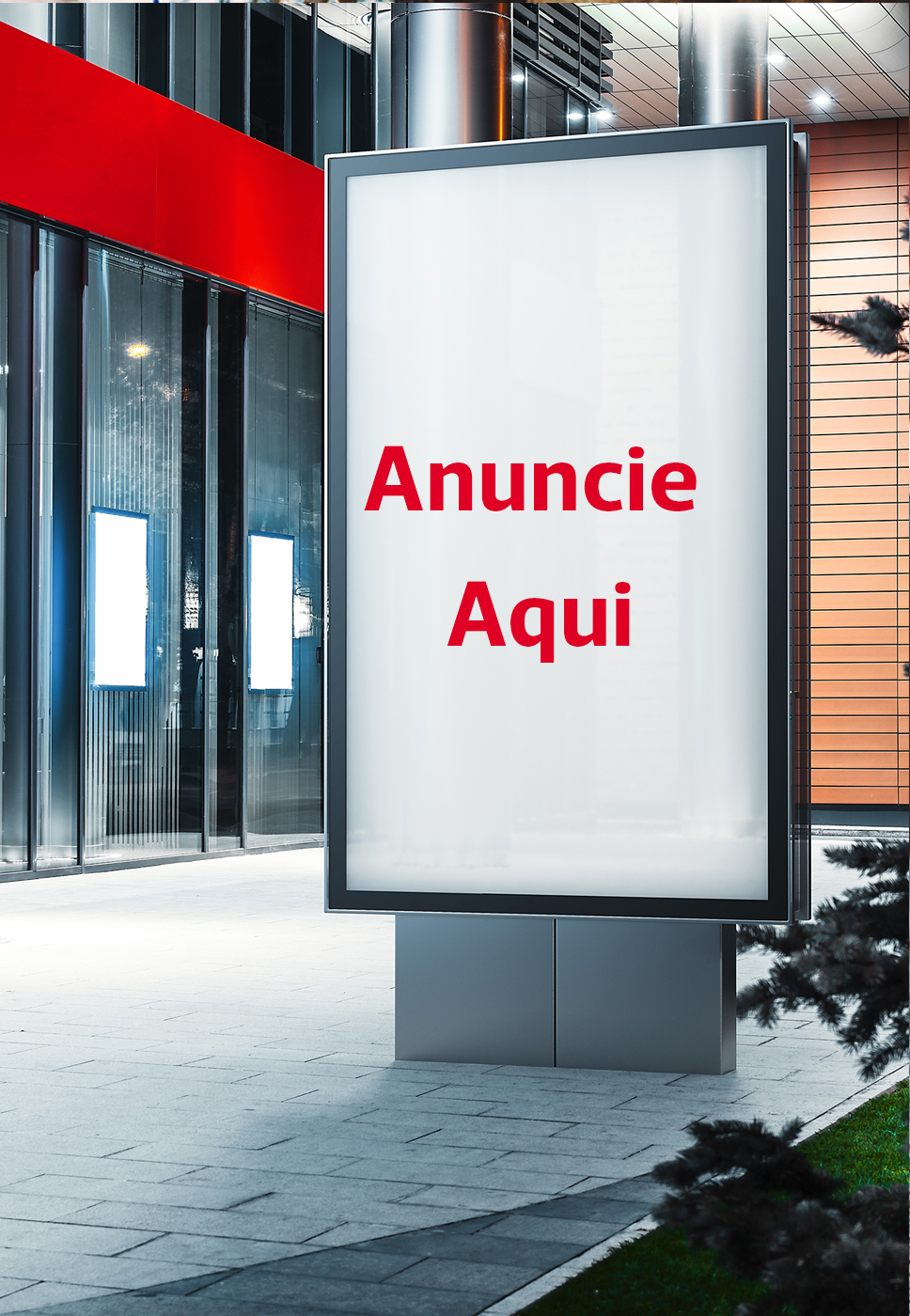 Mupi que tem escrito 