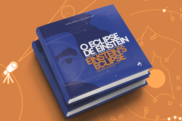 Dois livros azuis empilhados com título 